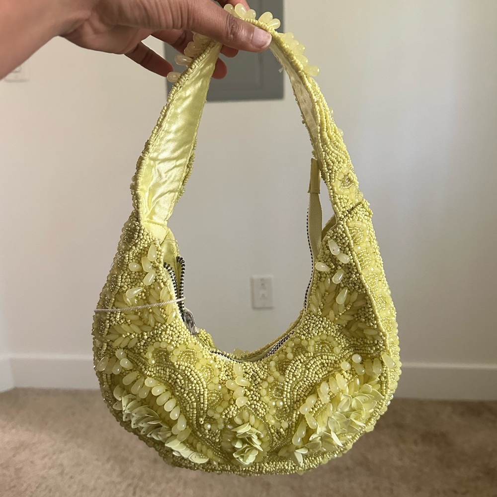Viral Beaded Bag, Yellow - Picture 2 of 9